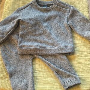 Cozy Gray Baby Sweatshirt & Pants Set